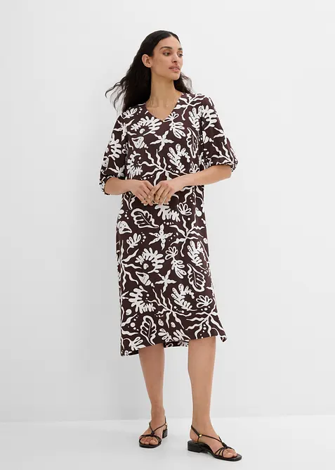 Abito midi in misto viscosa, bonprix
