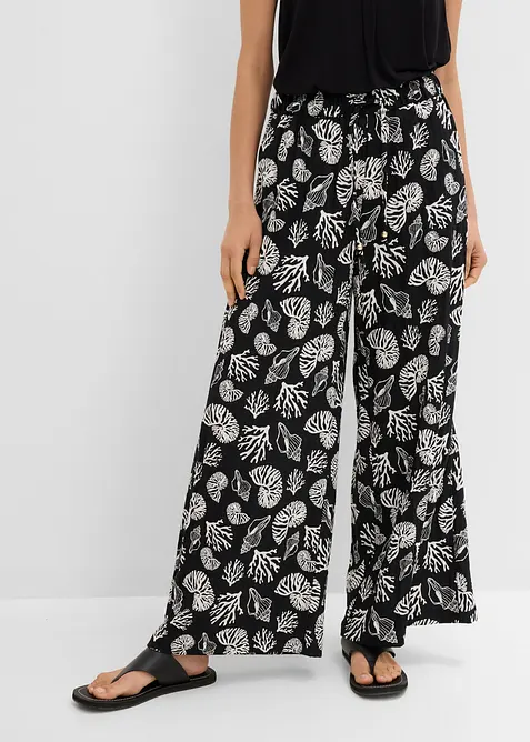 Pantaloni larghi in misto viscosa, bonprix