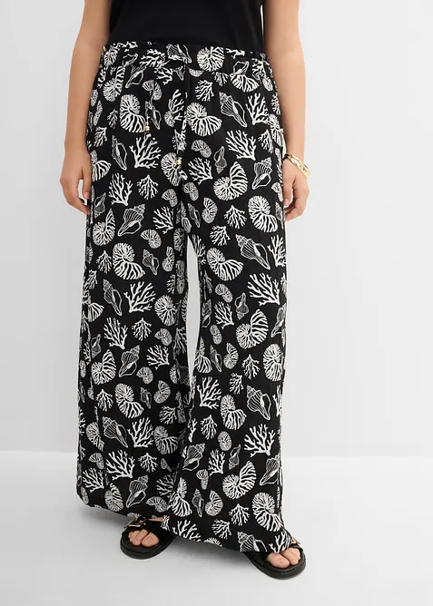 Pantaloni larghi in misto viscosa, bonprix