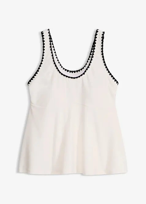 Top per tankini con ricamo, bonprix