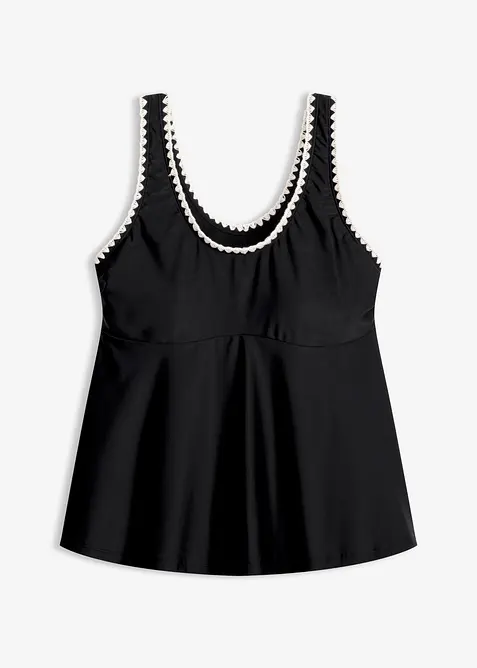 Top per tankini con ricamo, bonprix
