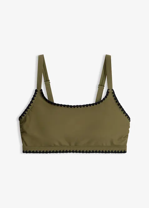 Reggiseno bikini a bustier con ricamo, bonprix