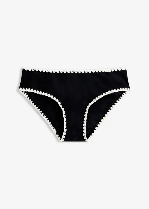 Slip per bikini con ricamo, bonprix
