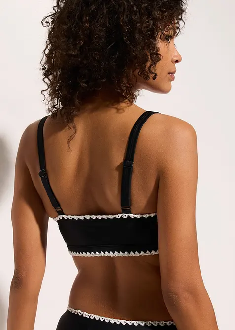Reggiseno bikini a bustier con ricamo, bonprix