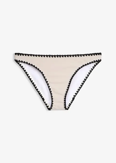Slip per bikini con ricamo, bonprix