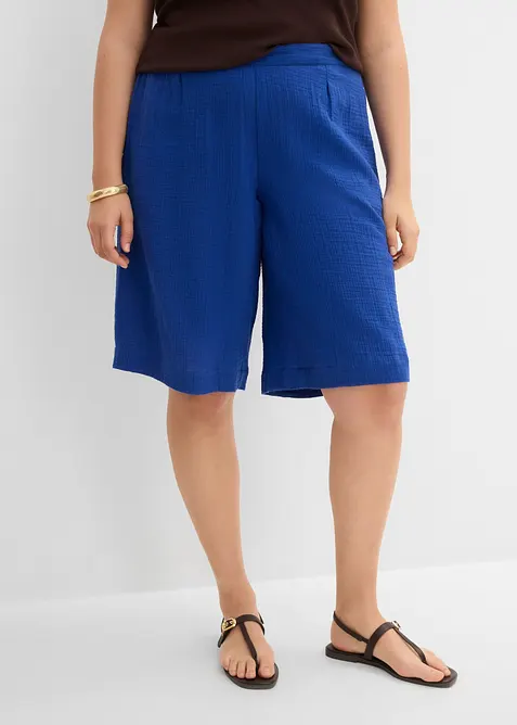 Bermuda in puro cotone con elastico in vita, bonprix