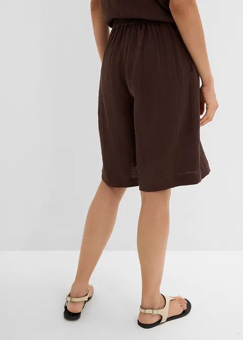 Bermuda in puro cotone con elastico in vita, bonprix