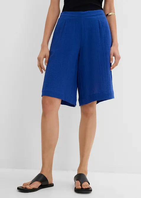 Bermuda in puro cotone con elastico in vita, bonprix