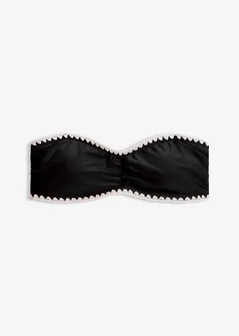 Reggiseno bikini a fascia con ricamo, bonprix