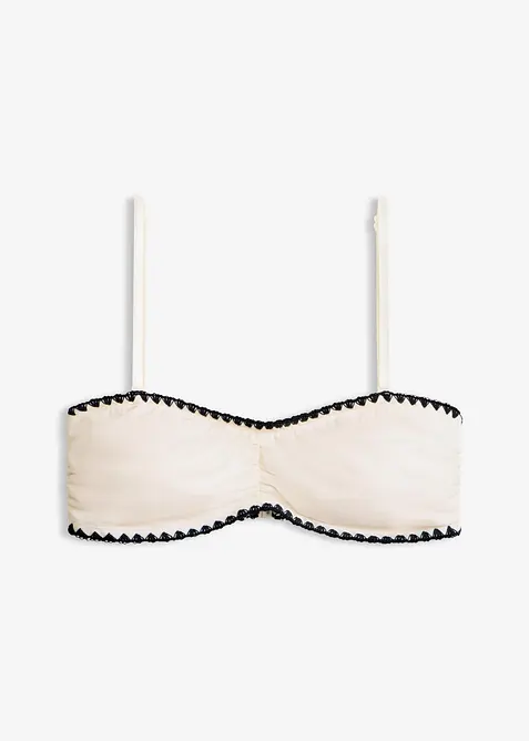Reggiseno bikini a fascia con ricamo, bonprix