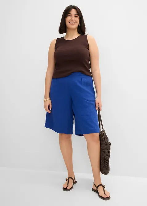 Bermuda in puro cotone con elastico in vita, bonprix
