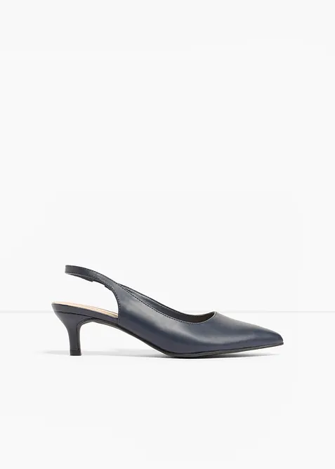 D&eacute;collet&eacute; slingback con tacco sottile, bonprix