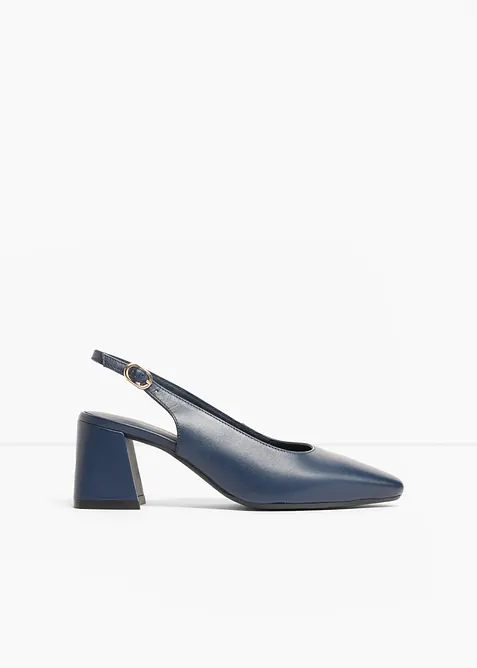 D&eacute;collet&eacute; slingback in pelle, bonprix