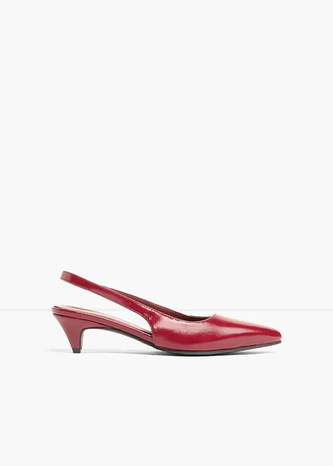 D&eacute;collet&eacute; slingback a tacco basso, bonprix