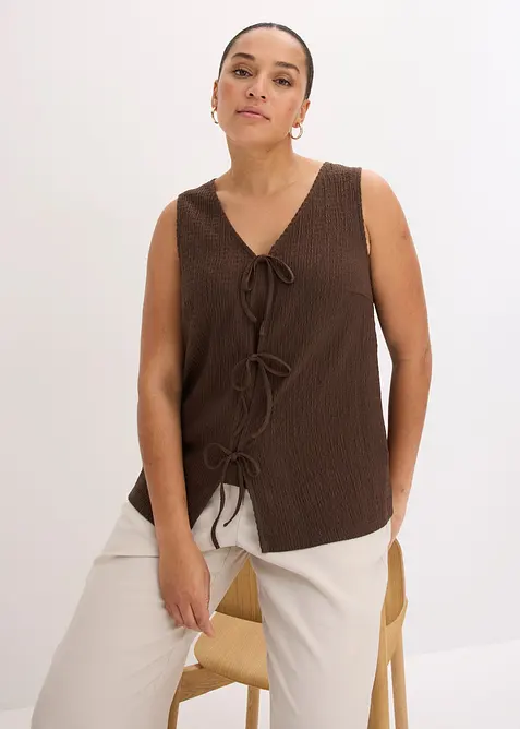 Top in tessuto strutturato, bonprix