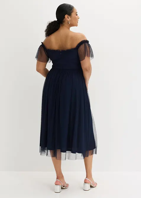 Abito lungo in tulle delicato, bonprix