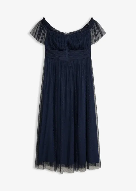 Abito lungo in tulle delicato, bonprix