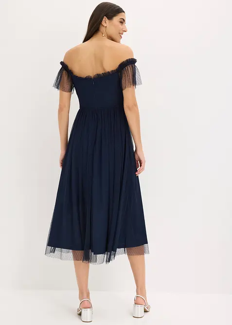 Abito lungo in tulle delicato, bonprix