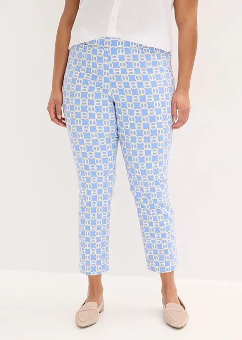 Pantaloni cropped in bengalina elasticizzata, bonprix
