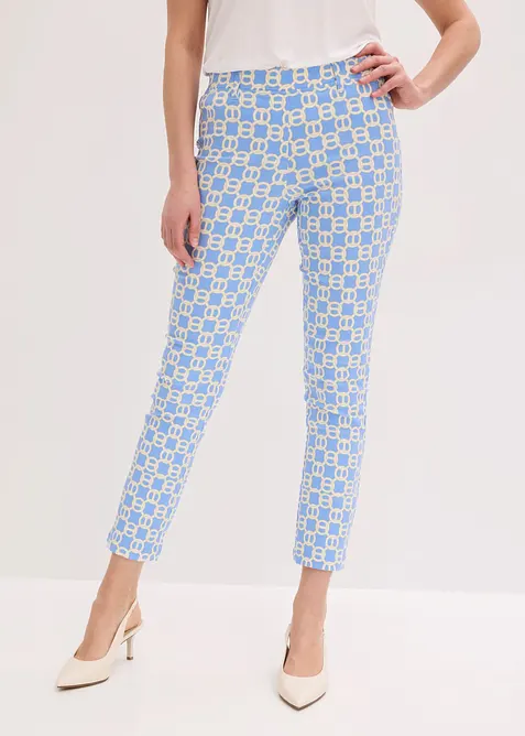 Pantaloni cropped in bengalina elasticizzata, bonprix