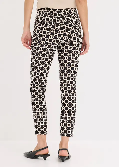 Pantaloni cropped in bengalina elasticizzata, bonprix