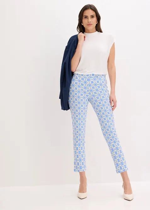 Pantaloni cropped in bengalina elasticizzata, bonprix