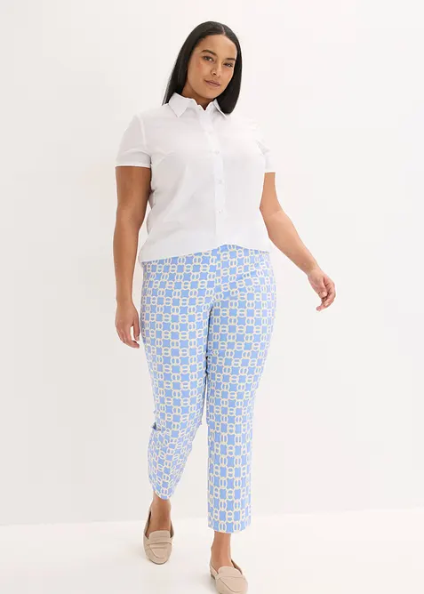 Pantaloni cropped in bengalina elasticizzata, bonprix