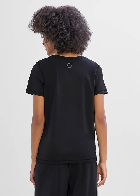 Top per sport ultraleggero con arricciatura, ad asciugatura rapida, bonprix