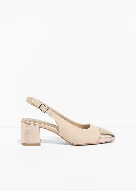 D&eacute;collet&eacute; slingback Marco Tozzi con tacco a blocco, Marco Tozzi