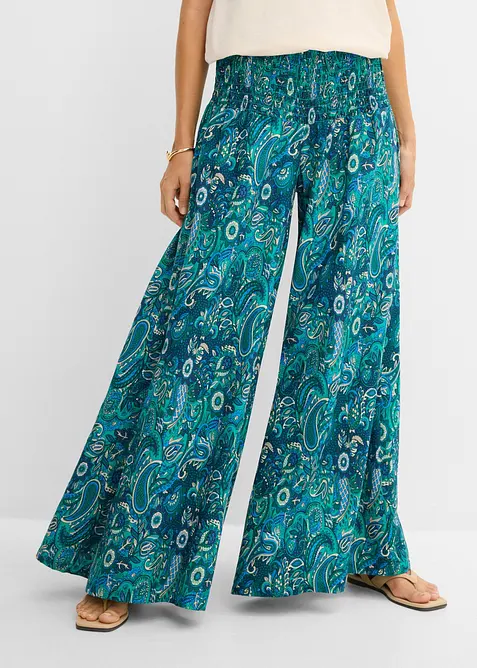 Pantaloni a palazzo in viscosa fluente, bonprix