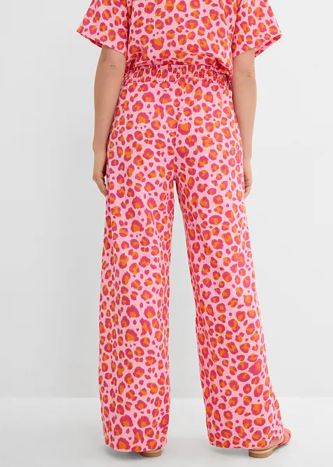 Pantaloni con elastico in vita in mussola vaporosa, bonprix