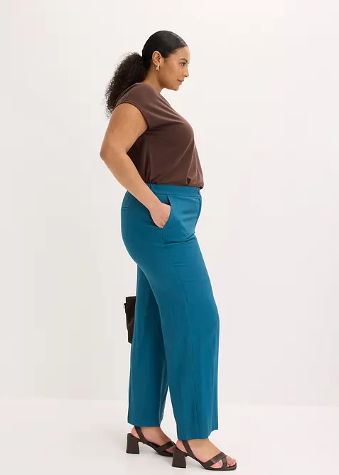 Pantaloni larghi leggeri con viscosa, bonprix