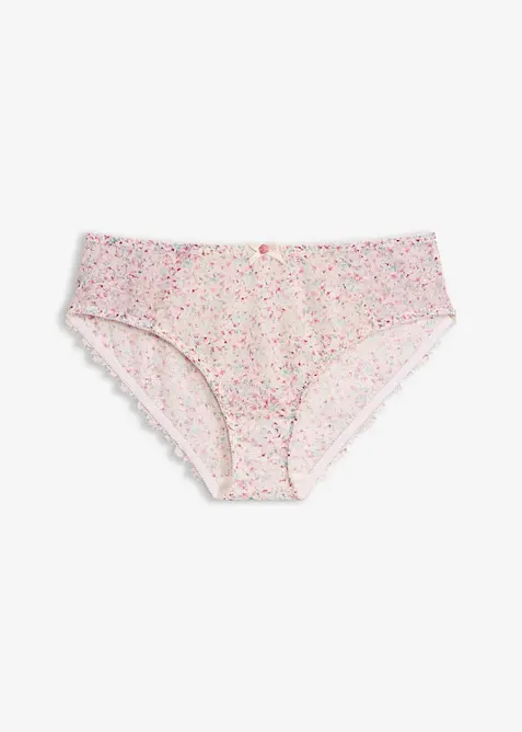 Slip alto con pizzo a fantasia floreale, bonprix