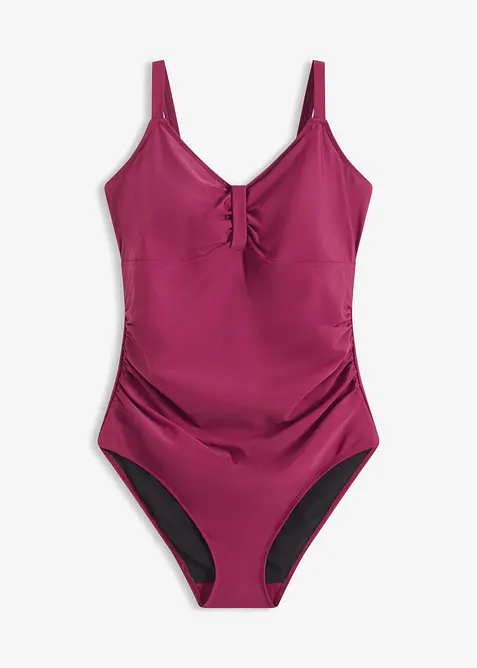 Costume intero con arricciatura ed effetto modellante medio, bonprix