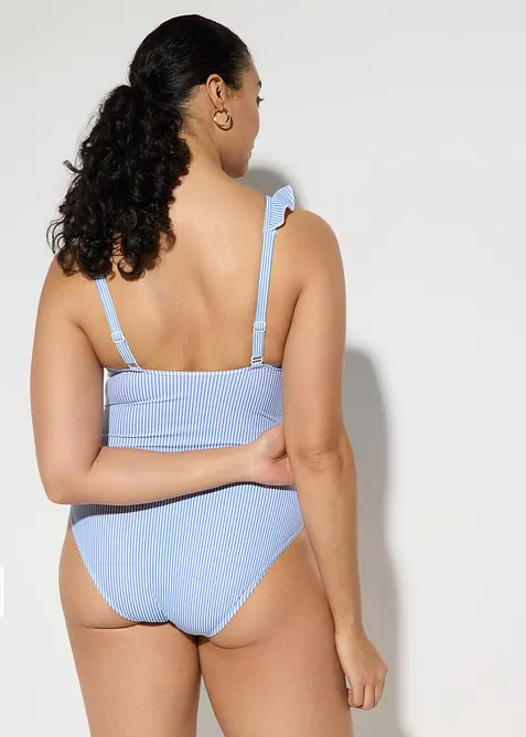 Costume intero con volant e effetto modellante leggero, bonprix