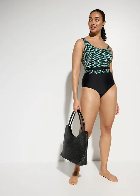 Costume intero con cintura ed effetto modellante medio, bonprix