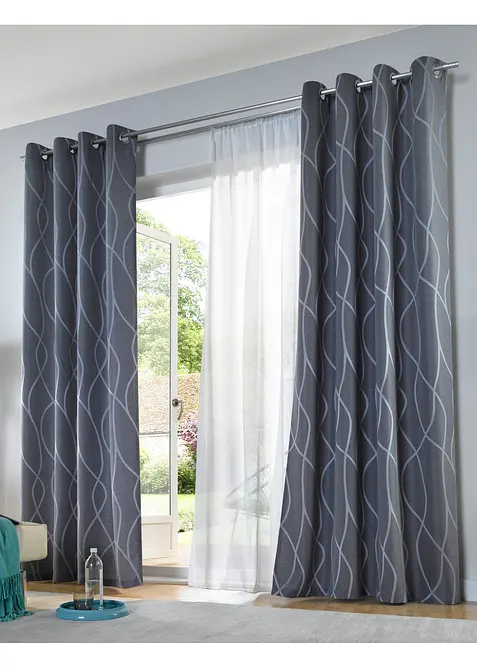 Tenda velata a trama fine effetto sabl&eacute;, bonprix