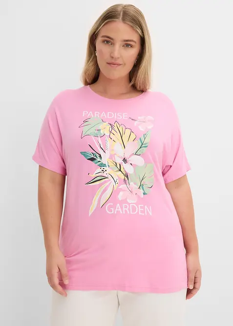 T-shirt boxy in viscosa morbida, bonprix