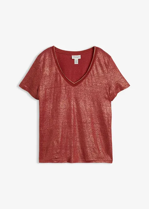 Maglia in puro lino con lurex, bonprix