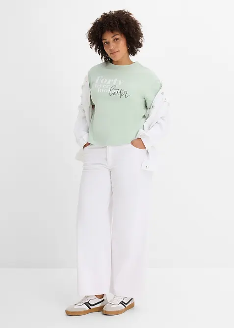 T-shirt larga in puro cotone biologico, bonprix