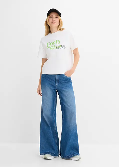 T-shirt larga in puro cotone biologico, bonprix