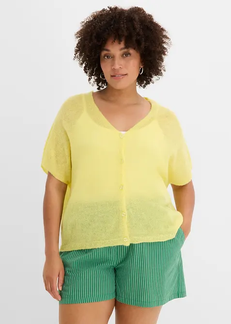 Cardigan oversize a maniche corte, bonprix