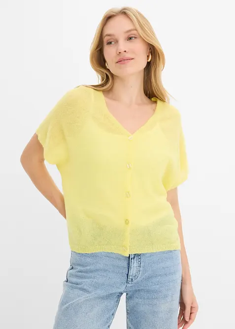 Cardigan oversize a maniche corte, bonprix