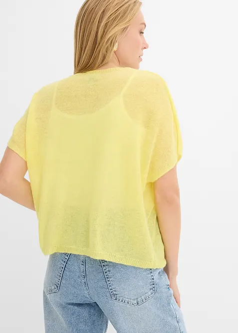 Cardigan oversize a maniche corte, bonprix