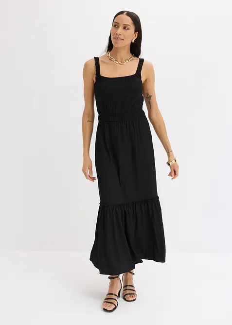 Abito lungo in jersey strutturato, bonprix