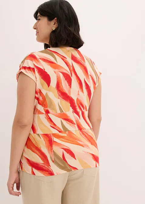 Maglia in misto viscosa morbido con drappeggio, bonprix