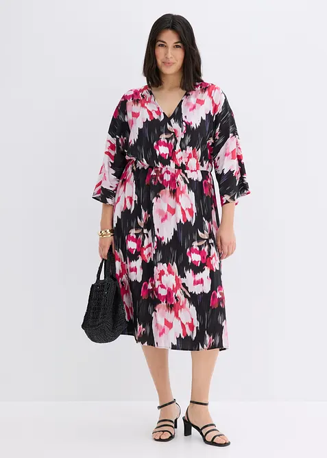 Abito midi in misto viscosa fluido, bonprix