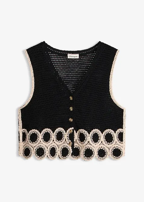 Gilet in maglia di puro cotone, bonprix