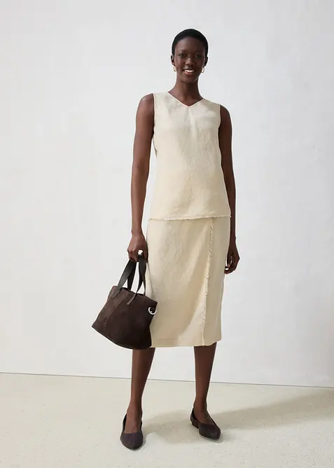 Top in puro lino, bonprix