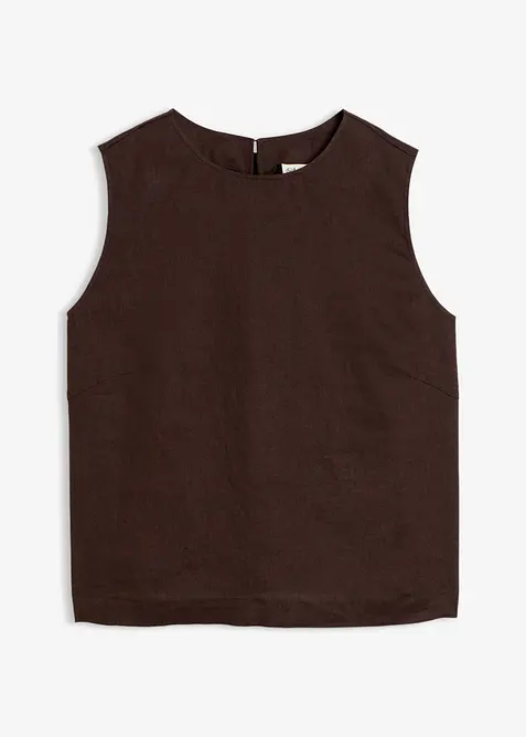 Top corto in puro lino, bonprix